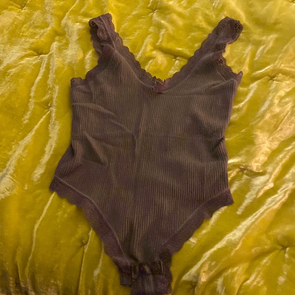 Urban Outfitters Ribbed Lace Bodysuit